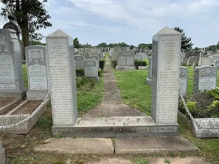 The grounds at Hebrew Free Burial Association.