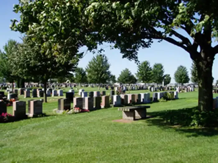 The grounds at St. Charles Cemetery.